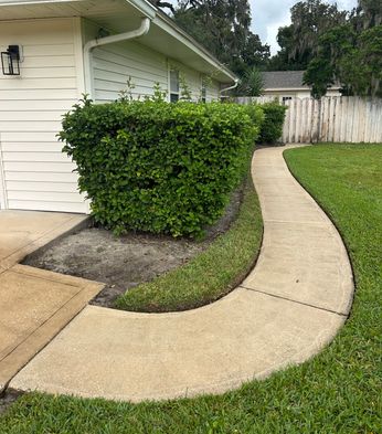 front pathway after pressure wash