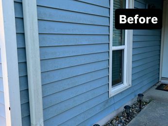 siding before pressure wash